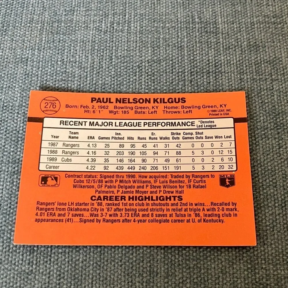 1990 Donruss Chicago Cubs Baseball Card Trading Card